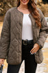 Snap Button Quilted Puffer Jacket